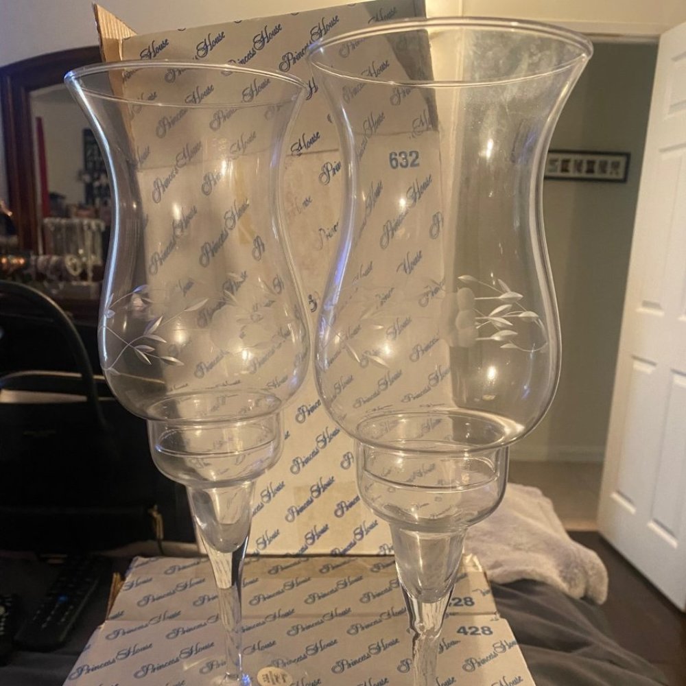Princess House Hurricane Lamp & Globe